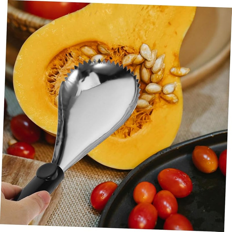 GLEAVI 2 حزمة أداة تقطيع لب اليقطين ومغرفة اللب أداة مطبخ مريحة لتحضير الآيس كريم والطعام - Image 2